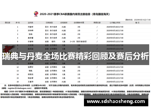 瑞典与丹麦全场比赛精彩回顾及赛后分析